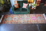 Vintage Kurdish  Herki Runner 2.9ftx11.7ft