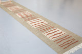 Vintage Aegean Kilim Runner 2.6ftx12.3ft