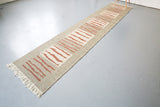 Vintage Aegean Kilim Runner 2.6ftx12.3ft