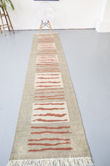Vintage Aegean Kilim Runner 2.6ftx12.3ft
