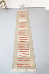 Vintage Aegean Kilim Runner 2.6ftx12.3ft