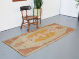 Old Anatolian Kilim 3.2ftx7.5ft
