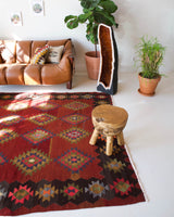 Turkish rug, vintage rug, flat weave, kilim rug, large area rug, square rug, Wild Shaman, Portland, Oregon, rug store, rug shop, local shop, bright colors, area rug, bold color