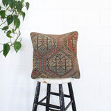 Turkish Kilim Pillow 16"x16"