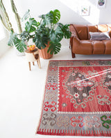 Turkish rug, vintage rug, flat weave, kilim rug, large area rug, square rug, Wild Shaman, Portland, Oregon, rug store, rug shop, local shop, bright colors, area rug, bold color