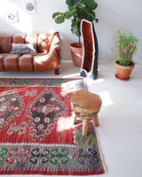 Turkish rug, vintage rug, flat weave, kilim rug, large area rug, square rug, Wild Shaman, Portland, Oregon, rug store, rug shop, local shop, bright colors, area rug, bold color