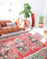 Turkish rug, vintage rug, flat weave, kilim rug, large area rug, square rug, Wild Shaman, Portland, Oregon, rug store, rug shop, local shop, bright colors, area rug, bold color