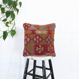 Turkish Kilim Pillow 16"x16"