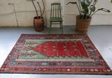 Old Konya Obruk Kilim 5ftx6.8ft