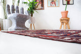 Vintage kilim rug in living room setting, bright colors, wild shaman, soft rug, bold color, Portland, Oregon, rug store, rug shop, local shop, vintage rug, modern kilim, warm colors