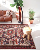 old rug, antique rug, earthy colors, faded colors, Turkish rug, vintage rug, flat weave, kilim rug, large area rug, square rug, Wild Shaman, Portland, Oregon, rug store, rug shop, local shop