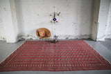1930's Turkmen Bukhara Rug 8.2ftx12.2ft