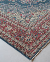 Vintage Turkish rug in a living room setting, pile rug, Turkish rug, vintage rug, portland, rug shop, bright colors, wild shaman, soft rug, bold color, Portland, Oregon, rug store, rug shop, local shop, antique rug
