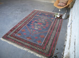 Old Balikesir Yagcibedir Rug 5ftx7.9ft