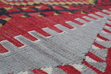 Semi-Antique Turkish Oushak Esme Kilim Rug 5'5"x10'8"