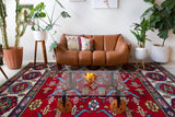 Area rug in a living room setting, pile rug, Turkish rug, custom rug, , new rug, modern rug, customizable rug, made to order rug, portland, rug shop, bright colors, wild shaman, soft rug, bold color, Portland, Oregon, rug store, rug shop, local shop, made in Turkey