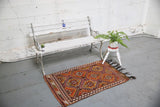 Vintage Mersin Mut Cicim Kilim Rug 2.4ftx3.8ft