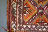 Vintage Mersin Mut Cicim Kilim Rug 2.4ftx3.8ft