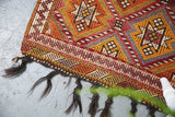 Vintage Mersin Mut Cicim Kilim Rug 2.4ftx3.8ft