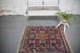 Vintage Mersin Mut Cicim Kilim Rug 2.10ftx4.2ft