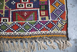 Vintage Mersin Mut Cicim Kilim Rug 2.10ftx4.2ft