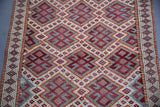 Vintage Mersin Mut Cicim Kilim Rug 2.7ftx4.5ft