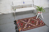 Vintage Mersin Mut Cicim Kilim Rug 2.3ftx3.8ft