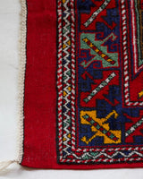 Vintage Turkish rug in a living room setting, pile rug, Turkish rug, vintage rug, portland, rug shop, bright colors, wild shaman, soft rug, bold color, Portland, Oregon, rug store, rug shop, local shop, antique rug