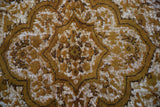 Vintage Overdyed Isparta Rug in olive green 5.6ftx8.5ft