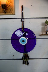 Glass evil eye protection, wall hanging decoration