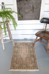 Vintage Mini Turkish Rug 2ftx3.4ft