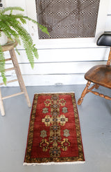 Vintage Mini Turkish Rug 1.9ftx3.1ft