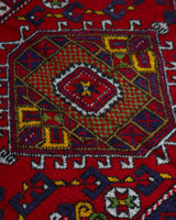 Vintage Turkish rug in a living room setting, pile rug, Turkish rug, vintage rug, portland, rug shop, bright colors, wild shaman, soft rug, bold color, Portland, Oregon, rug store, rug shop, local shop, antique rug