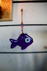 Glass evil eye protection, wall hanging decoration