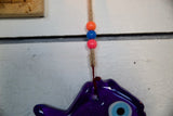 Glass evil eye protection, wall hanging decoration