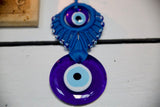 Glass evil eye protection, wall hanging decoration