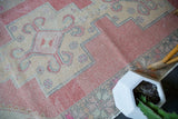 Vintage Turkish Anatolian Rug 4.1ftx8.6ft