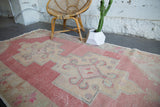Vintage Turkish Anatolian Rug 4.1ftx8.6ft