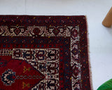 Vintage mini kilim rug in room decor setting, kilim, Turkish rug, vintage rug, portland, rug shop, bright colors, wild shaman, soft rug, bold color, Portland, Oregon, rug store, rug shop, local shop