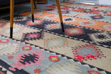 Turkish rug, vintage rug, flat weave, kilim rug, large area rug, square rug, Wild Shaman, Portland, Oregon, rug store, rug shop, local shop,  bright colors, area rug, red rug, bold color