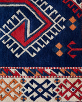 Vintage Turkish rug in a living room setting, pile rug, Turkish rug, vintage rug, portland, rug shop, bright colors, wild shaman, soft rug, bold color, Portland, Oregon, rug store, rug shop, local shop