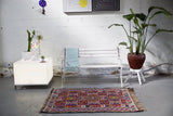 Vintage Mersin Mut Cicim Kilim Rug 3.3ftx4.5ft