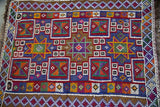 Vintage Mersin Mut Cicim Kilim Rug 3.3ftx4.5ft