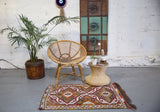 Vintage Mersin Mut Cicim Kilim Rug 2.6ftx3.10ft