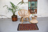 Vintage Mersin Mut Cicim Kilim Rug 2.4ftx3.11ft