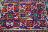 Vintage Mersin Mut Cicim Kilim Rug 3.3ftx4.2ft