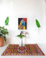 Small area rug in a living room setting, pile rug, Turkish rug, custom rug, , new rug, modern rug, customizable rug, made to order rug, portland, rug shop, bright colors, wild shaman, soft rug, bold color, Portland, Oregon, rug store, rug shop, local shop, made in Turkey