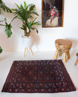 Vintage mini kilim rug in room decor setting, kilim, Turkish rug, vintage rug, portland, rug shop, bright colors, wild shaman, soft rug, bold color, Portland, Oregon, rug store, rug shop, local shop