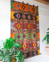 Turkish rug, vintage rug, flat weave, kilim rug, large area rug, square rug, Wild Shaman, Portland, Oregon, rug store, rug shop, local shop, bright colors, area rug, red rug, bold color