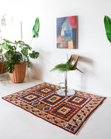Small area rug in a living room setting, pile rug, Turkish rug, custom rug, , new rug, modern rug, customizable rug, made to order rug, portland, rug shop, bright colors, wild shaman, soft rug, bold color, Portland, Oregon, rug store, rug shop, local shop, made in Turkey